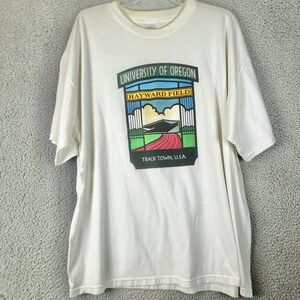 VTG 90s University of Oregon Track‎ Town, USA T Shirt Eugene Oregon Size 2XL